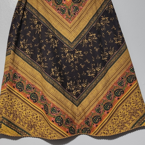 THE TERRITORY AHEAD Boho Cottage Floral Paisley Maxi Skirt Size 12 Art Festival - Picture 5 of 14
